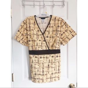 Cherokee Yellow Scrub Top